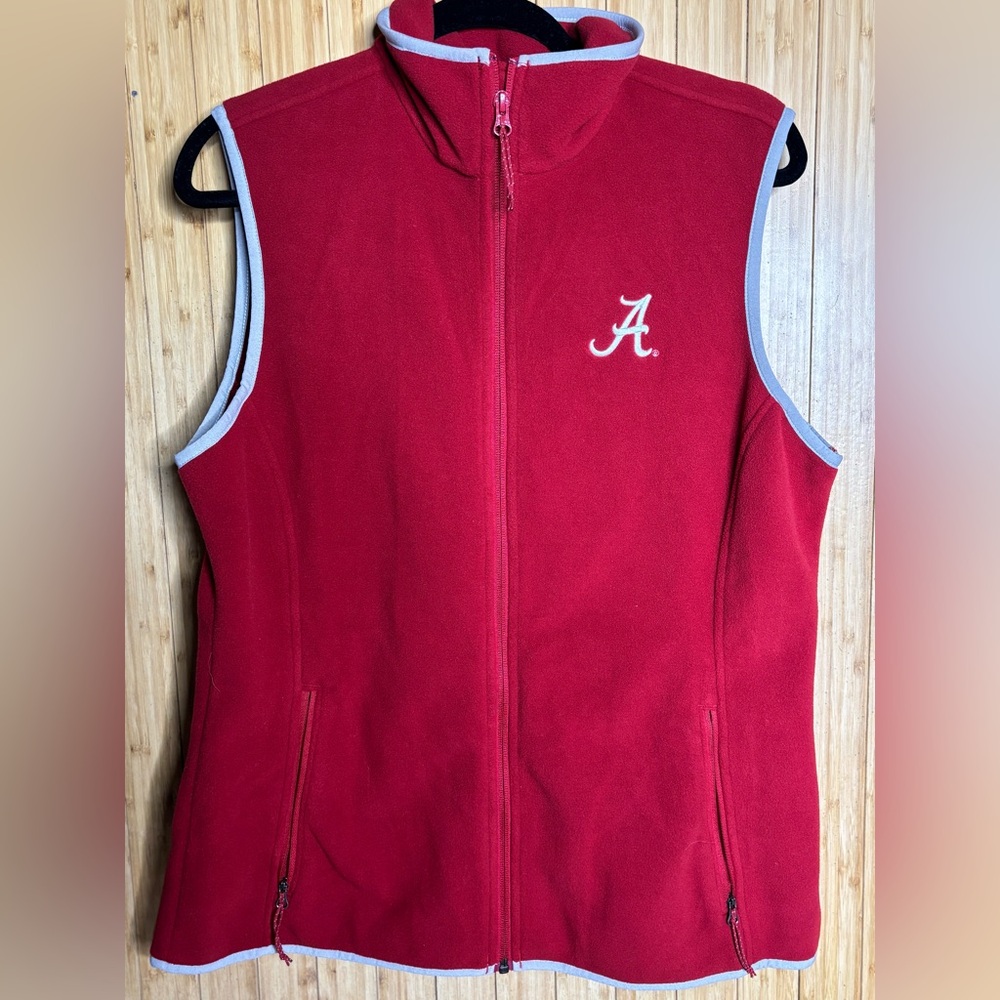 Alabama Columbia Red Fleece Vest Sleeveless Cozy